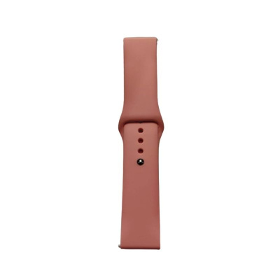 Браслет силиконовый однотонный 22мм для часов Amazfit GTR 47mm, Haylou LS05 (розовый)